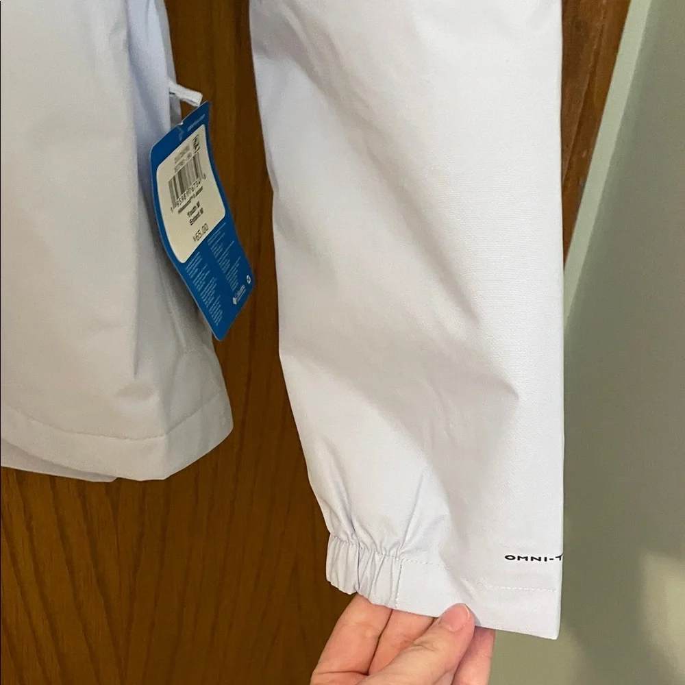 COLUMBIA NWT Girls Size 10/12 Light Purple Lavender Lined Jacket Raincoat - Picture 7 of 12